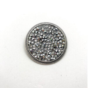 silver- swarovski brooch