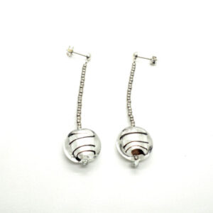 white earrings-long